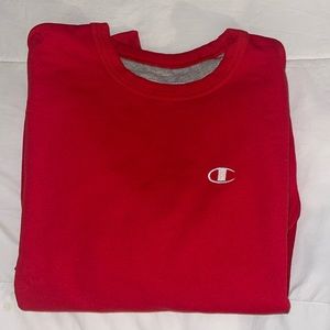 Red Champion crewneck sweater